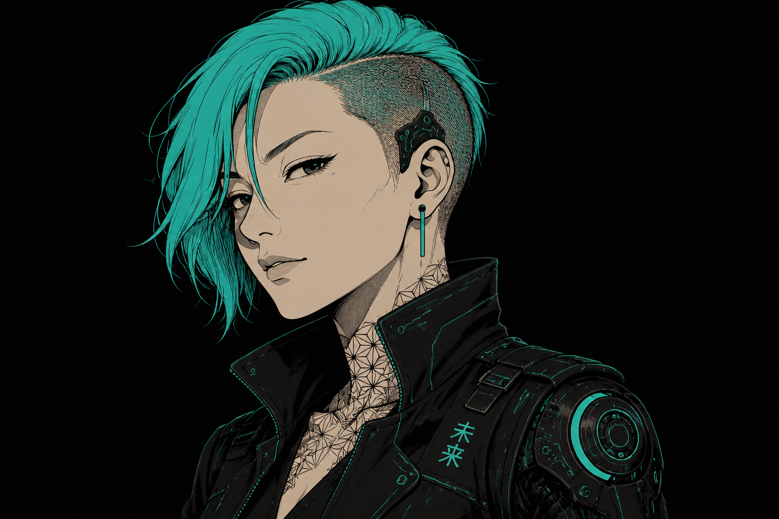Cyberpunk character portrait